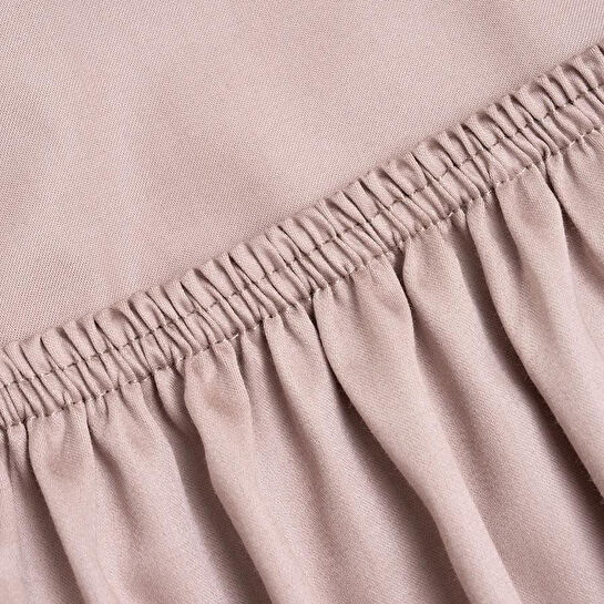 Penelope %100 Pamuk Saten Lastikli Çarşaf Seti 100x200 Cm Taş - Lia Serisi