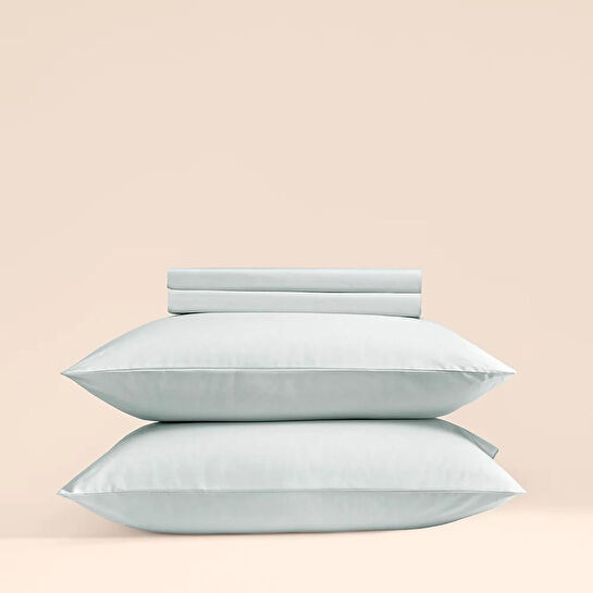 Penelope %100 Pamuk Percale Lastikli Çarşaf 180x200 Cm Mavi - Pure Serisi