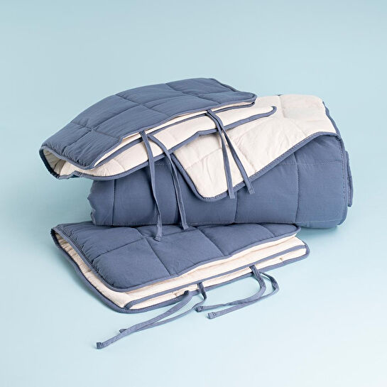 Othello Kullanımı Kolay Tek Kişilik Yastık Alezi Ve Yorgan Seti 170x230 Cm Denim - Egeo Life Serisi