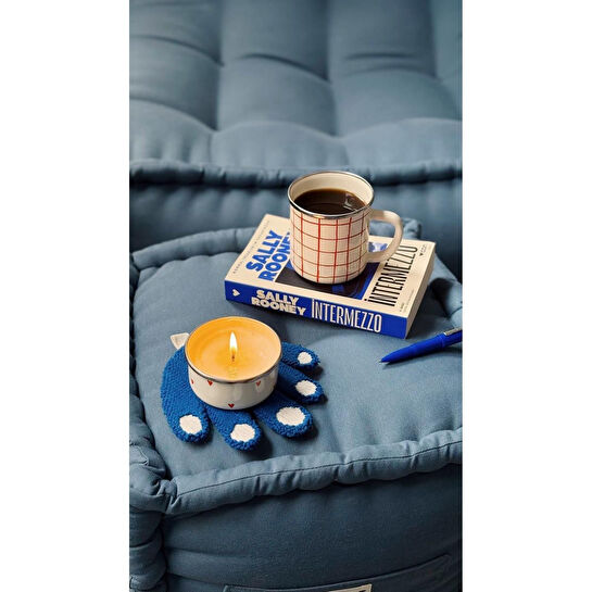 Emaylab Cupid Grid Desen Emaye Kupa