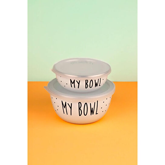 Emaylab My Bowl Emaye Mottolu Kase Seti 12-14 (yemek Taşimaya Uygun- Ocağa Koyulabi̇li̇r)