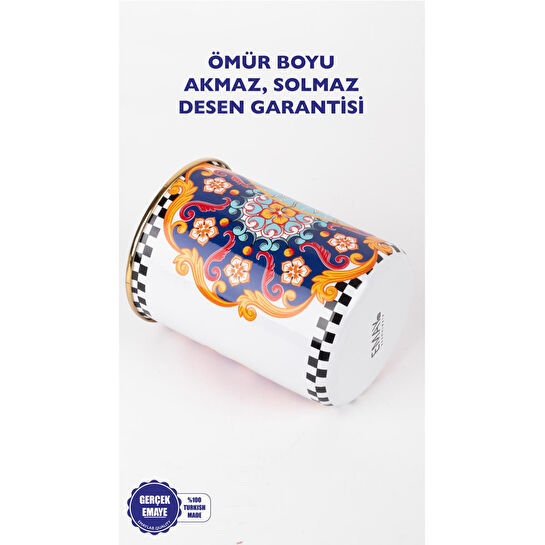 Emaylab Mısharu 17 Cm Emaye Kavanoz, Vazo