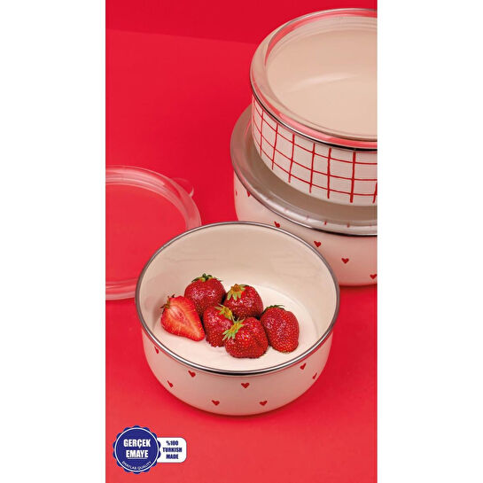 Emaylab Cupid Vakum Kapaklı Yiyecek Saklama Kabı Seti (ocaklarda Kullanilabi̇li̇r)