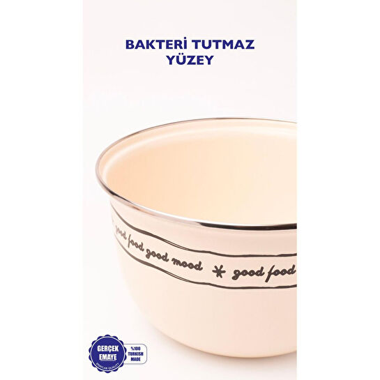 Emaylab Mood Emaye Karıştırma Ve Salata Kabı 24cm 4 Litre (ocağa Da Koyulabi̇li̇r)