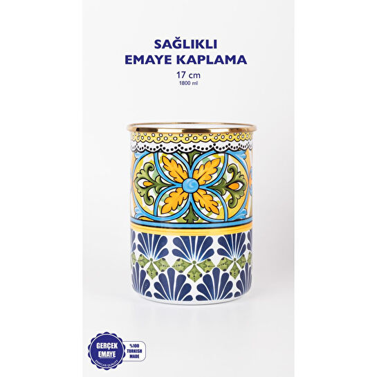 Emaylab Selge Emaye Dekoratif, Çok Amaçlı Vazo