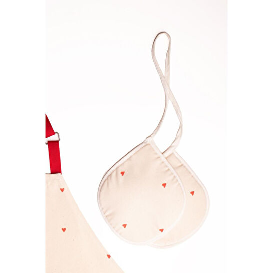 Emaylab Cupid Kalpli Mutfak Önlüğü Ve Tutmaç Seti (kendi̇nden Havlulu-ayarlamali Askili)