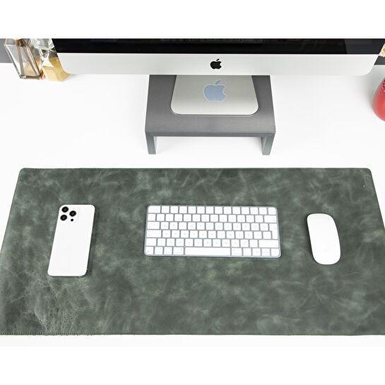 Bloominbag Still & Silent – Pickle Gerçek Deri Desk Mat Macbook Altlığı Ve Mousepad
