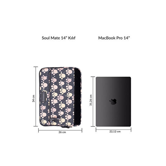 Bloominbag Soul Mate 14 Inç Laptop / Macbook Kılıf