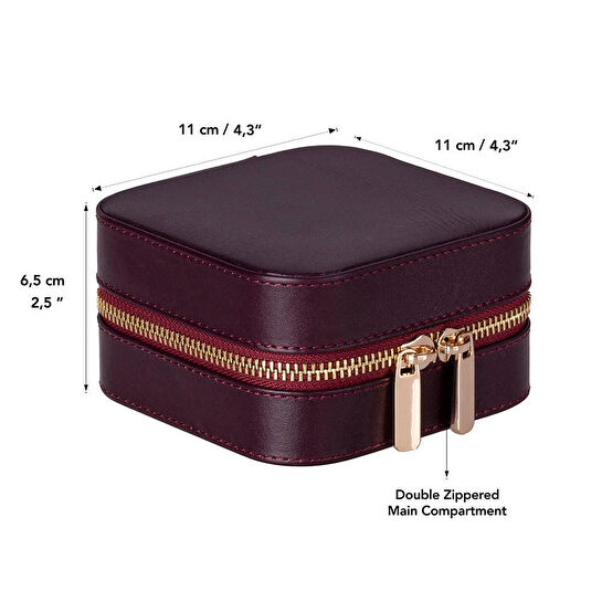 Bloominbag Amanda Burgundy Gerçek Deri Takı Çantası