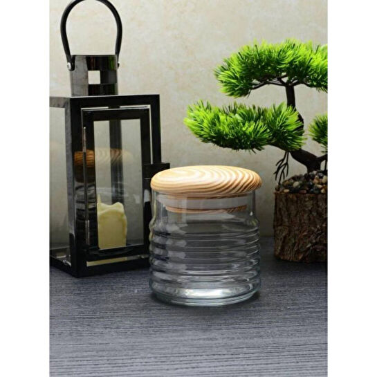 Paşabahçe Babylon 630 Cc Ahşap Kapaklı Kavanoz 43163