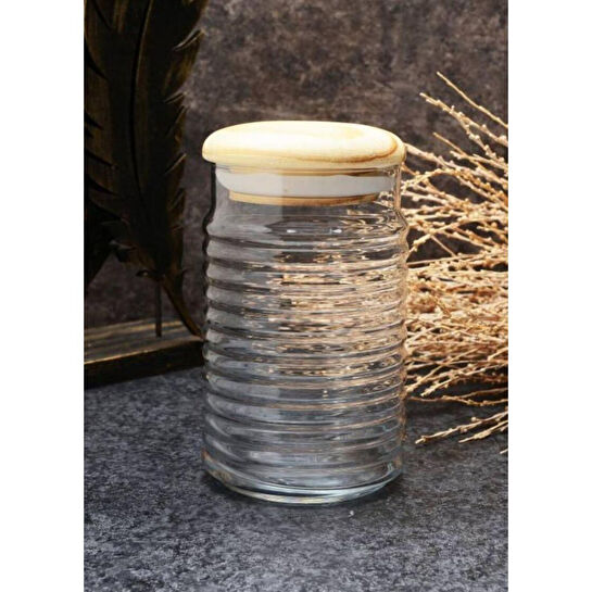 Paşabahçe Babylon 1120 Cc Ahşap Kapaklı Kavanoz 43173