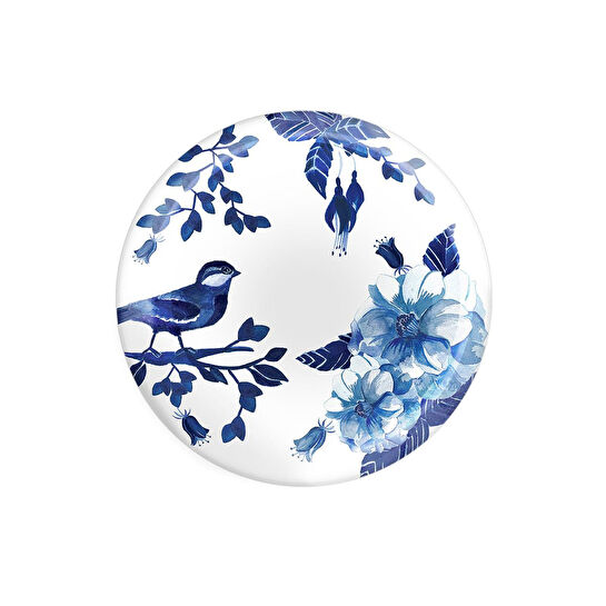 Fern&Co Bleu Blanc Collection Büyük Tabak 4 Lü Set