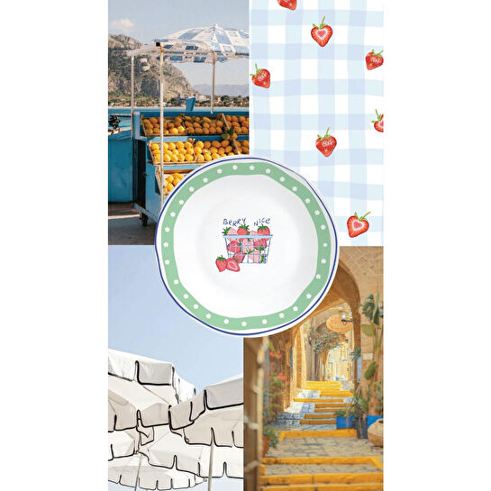 Fern&Co Bon App Collection Tatlı Tabağı Strawberry