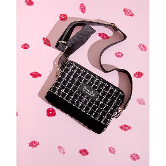 Bloominbag Noir Tweed Çapraz Çanta