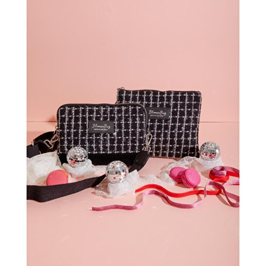 Bloominbag Noir Tweed Çapraz Çanta