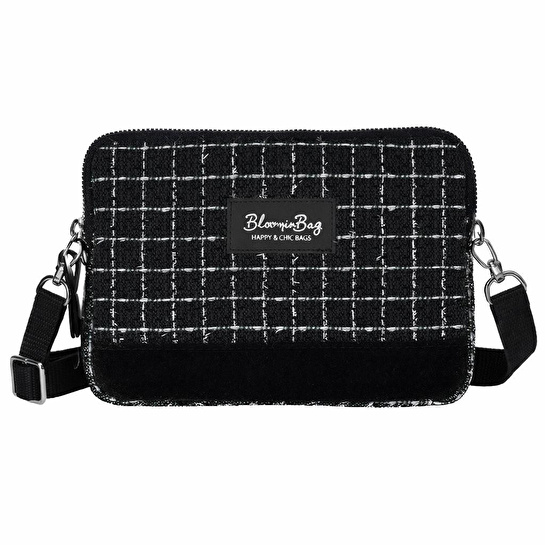 Bloominbag Noir Tweed Crossbody Çapraz Askılı Çanta