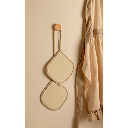 Emaylab Mindy Pileli Vintage Mutfak Önlüğü Ve Tutmaç Seti (ayarlamali Askili)