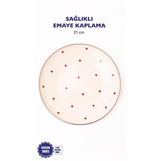 Emaylab Cupid Emaye Pasta/sunum Tabağı 21 Cm