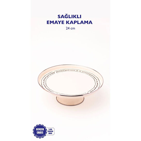 Emaylab Mood Emaye Pasta/kek Sunum Standı (24 Cm)