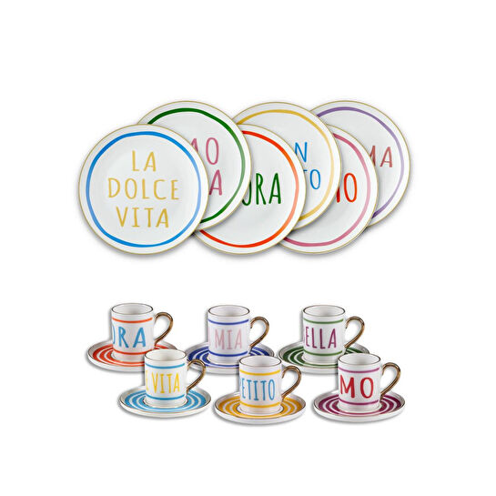 The Mia Ti Amo Keyif Seti 12 Parça 6 Kişilik