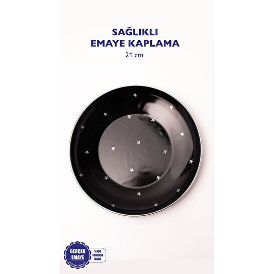 Emaylab Star Emaye Pasta/sunum Tabağı 21cm