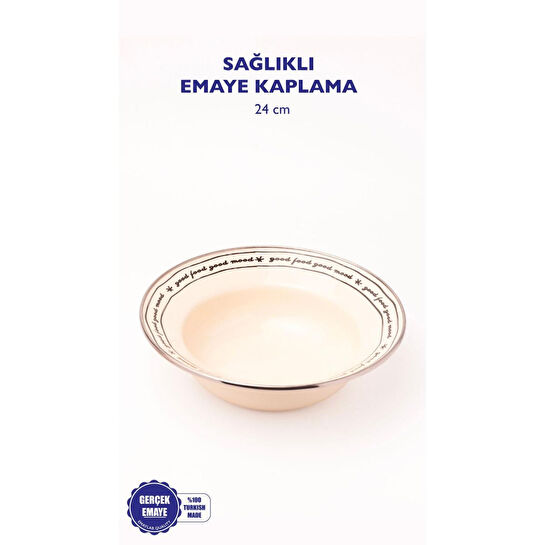 Emaylab Mood Emaye Çukur Makarna Ve Salata Tabağı