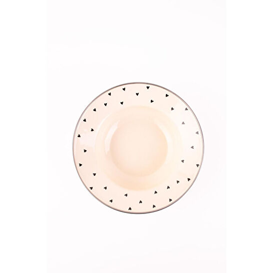 Emaylab Emaye Black Cupid Çukur Makarna Salata Tabağı 24cm