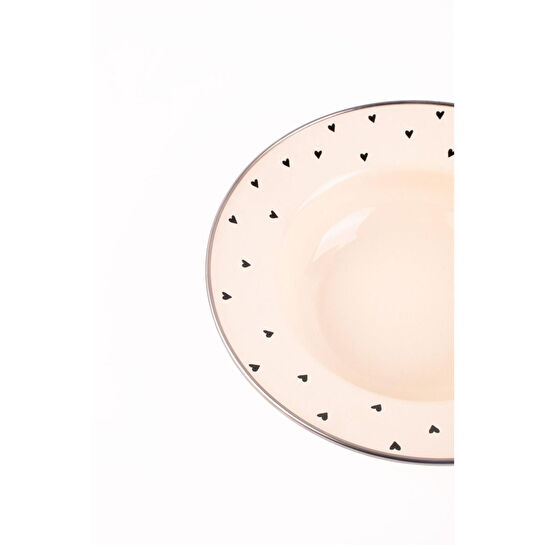 Emaylab Emaye Black Cupid Çukur Makarna Salata Tabağı 24cm