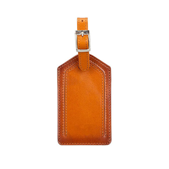 Bloominbag Airconrad Voyage Luxe Tan Deri Airtag Bagaj & Bavul Etiketi