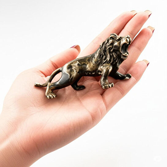 Coho Objet Coho Brazen Dekoratif Pirinç Döküm Aslan Figürü