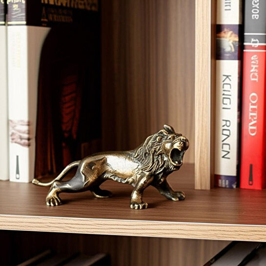 Coho Objet Coho Brazen Dekoratif Pirinç Döküm Aslan Figürü