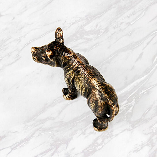 Coho Objet Coho Brazen Dekoratif Pirinç Döküm Dekoratif Su Aygırı Heykeli