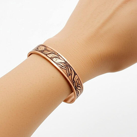 Coho Objet Coho Tılsım El Yapımı Bakır Dua Tulip Bileklik