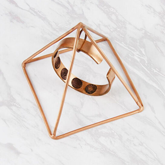 Coho Objet Coho Tılsım Bakır Enerji Temizleme Piramidi & Dua Bileklik