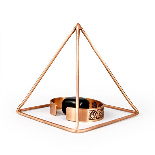 Coho Objet Coho Cosmos Saf Bakır Mini Enerji Temizleme Piramidi