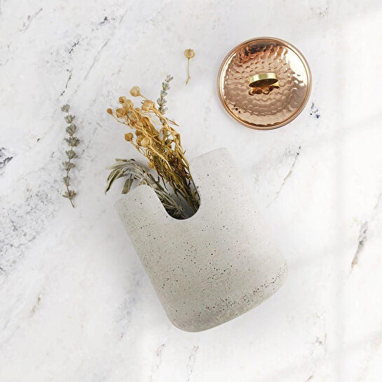 Coho Objet Coho Concre Therapy Dövme Bakır Kapaklı Tütsü Çanağı