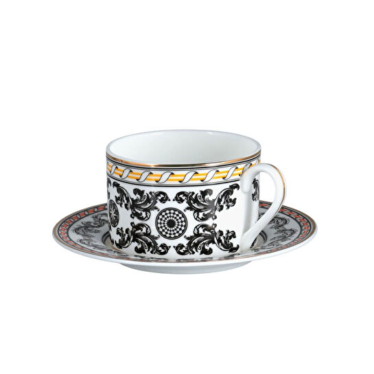 Lucky Art Margery Bone Porselen Barok Desenli 6 Li Çay Fincani Seti