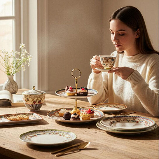 Lucky Art Fiora Bone 6li Cay Fincani Seti