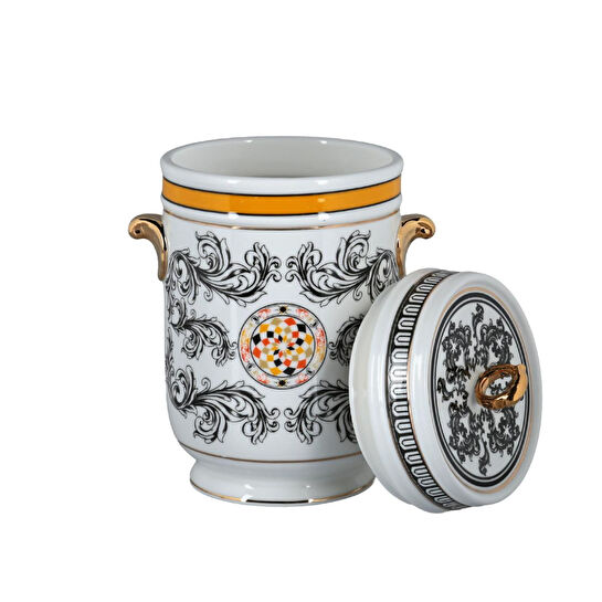 Lucky Art Margery Bone Kulplu Kavanoz 22cm