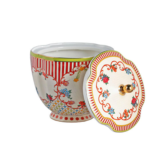 Lucky Art Fiora Bone Kavanoz 14cm