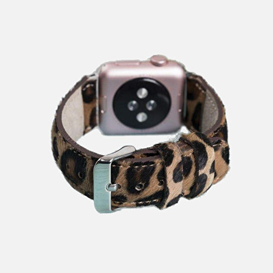 Bloominbag Wild Leopard Deri Apple Watch Kordon-44/45/46/49 Mm