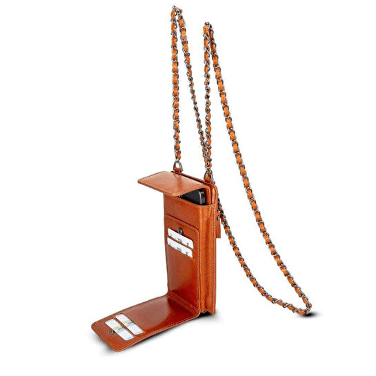 Bloominbag Bloomcross Cognac Tan Hakiki Deri Cüzdan & Telefon Çantası