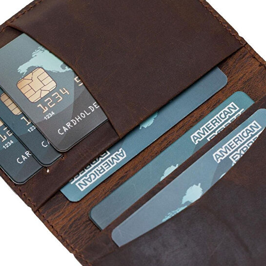 Bloominbag Bloomledger Amberwood Hakiki Deri Bifold Cüzdan