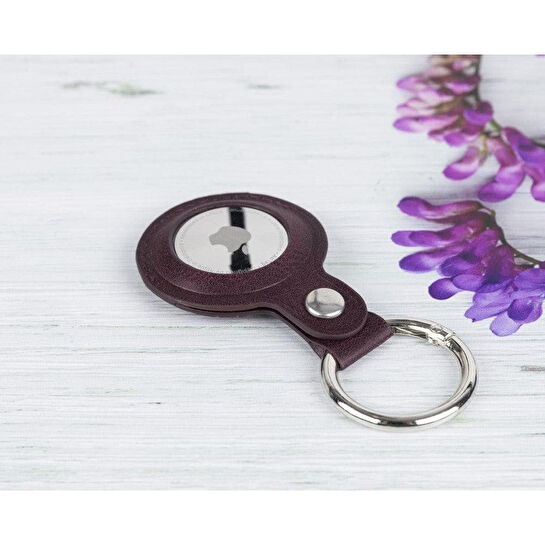 Bloominbag Bloompaw Crimson Flame Hakiki Deri Airtag Kılıfı