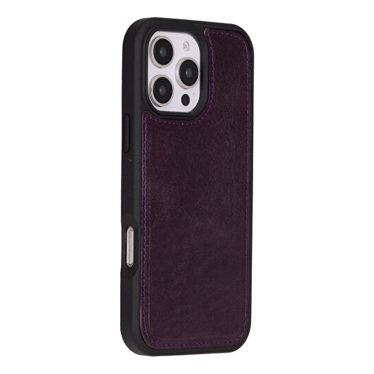 Bloominbag Bloomcase Apple Iphone 16 Pro Max – Burgundy Hakiki Deri Cüzdanlı Telefon Kılıfı