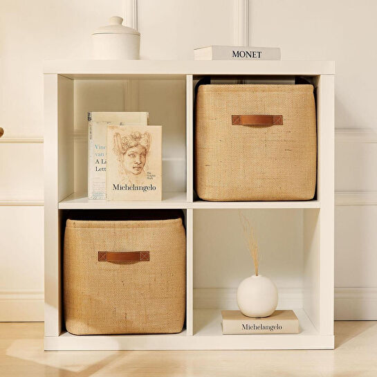 Ocean Home Textile Ocean Home Textie 2'li Jüt Sepet Set 30 X 30 X 30 Cm