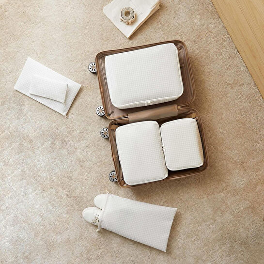 Home Wave 6'lı Gri Pötikare Bavul İçi Düzenleyici Set