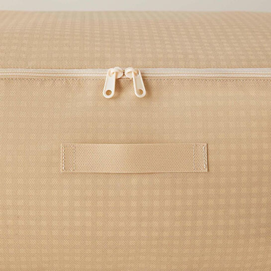 Home Wave 4'lü Büyük Boy Bej Pötikare Baza Altı Hurç Set 62 X 46 X 22 Cm