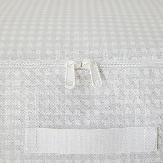 Home Wave 4'lü Büyük Boy Gri Pötikare Baza Altı Hurç Set 62 X 46 X 22 Cm