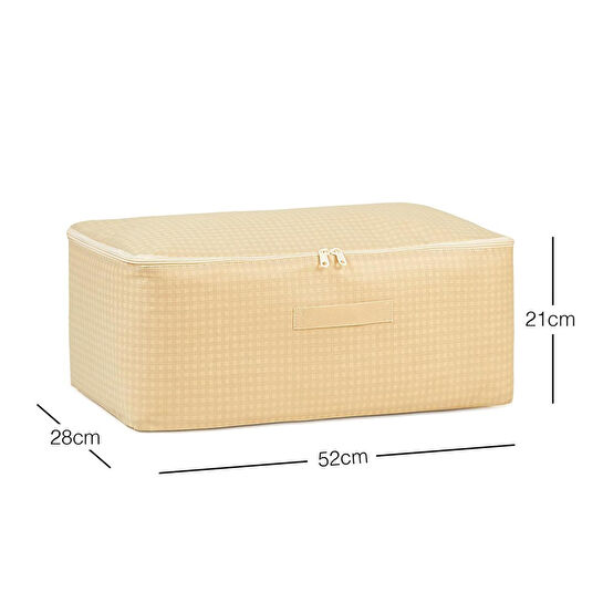 Home Wave 4'lü Orta Boy Bej Pötikare Hurç Set 52 X 28 X 21 Cm